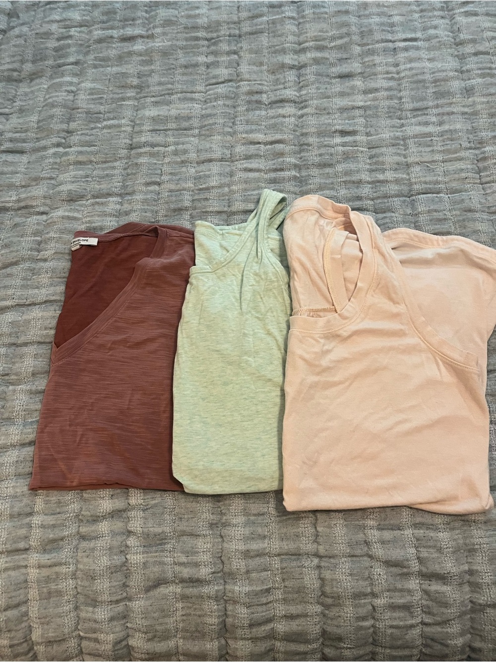 2 V-Neck Tees 1 Short Sleeve Tee-*PINK HAS TINY PIN HOLE*